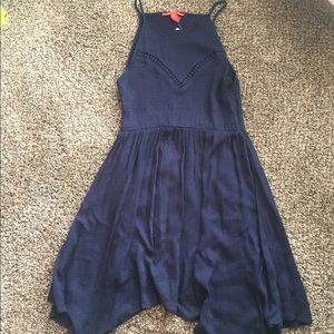 Chelsea & Violet Navy Knit Fit & Flair Dress Sz M